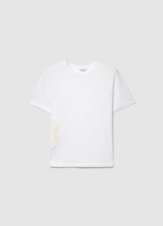 T-shirt con applicazione ricamata