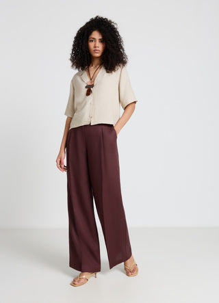 Linen palazzo trousers