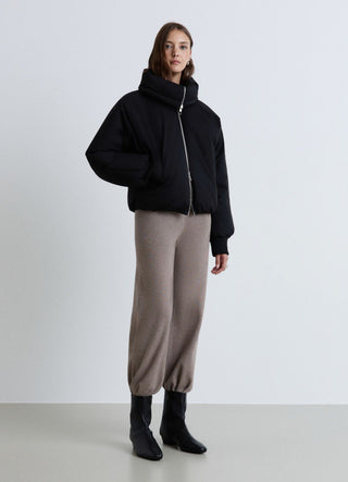 Straight-leg knit trousers