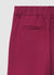 Pantaloni straight con vita elasticizzata e risvolto