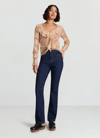 Jeans bootcut a vita alta