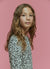 Vestito a balze con stampa animalier
