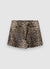 Hosenrock aus Satinimitat mit Animal-Print