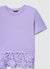 T-shirt con fondo in sangallo
