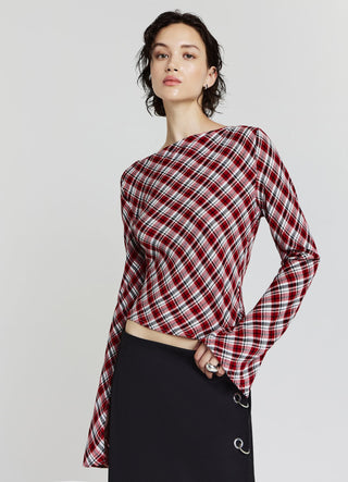 Patterned shawl collar blouse