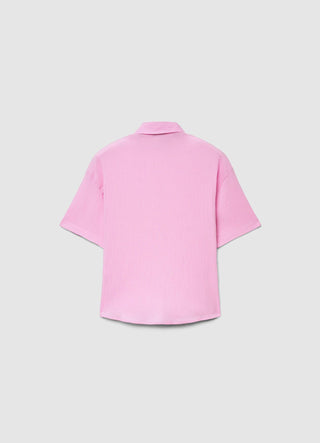 Camicia effetto crinkle con taschino