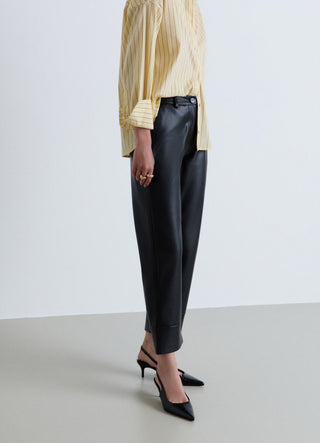 Solid colour straight trousers