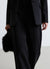 Pantaloni palazzo con strass allover