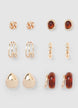 Pack of 6 assorted earrings - TU