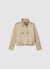 Jacket with high collar and buckle
