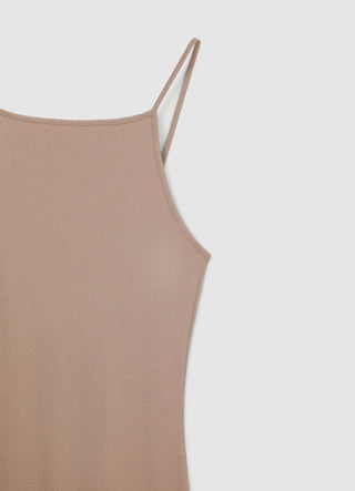 Geripptes langes Kleid