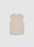 Double-breasted vest in plain knit fabric