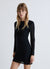 Vestito corto con strass e scollo a V sul retro