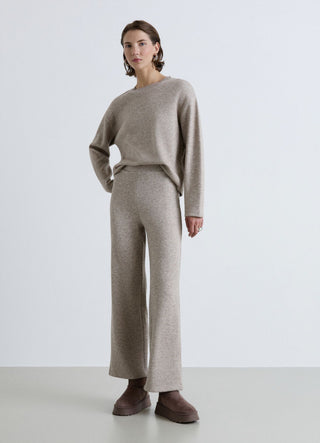 Uni-farbene Soft-Palazzo-Hose