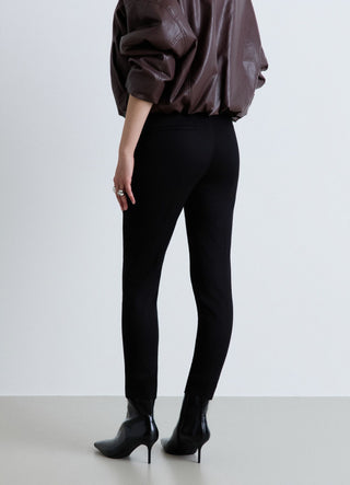 Pantaloni lunghi sartoriali simil satin a tinta unita