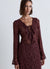 Lace blouse with ruching and tie detail