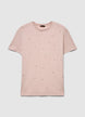 T-shirt effet délavé avec strass - XS
