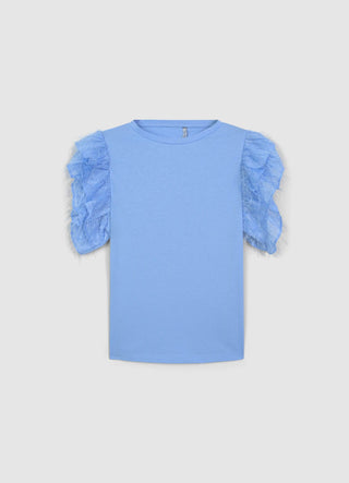 T-shirt maniche volant