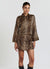 Hosenrock aus Satinimitat mit Animal-Print