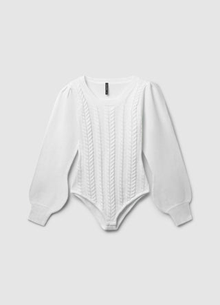 Body in maglia con trecce