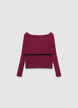 Majica s golim ramenima u jednobojnoj varijanti - XS