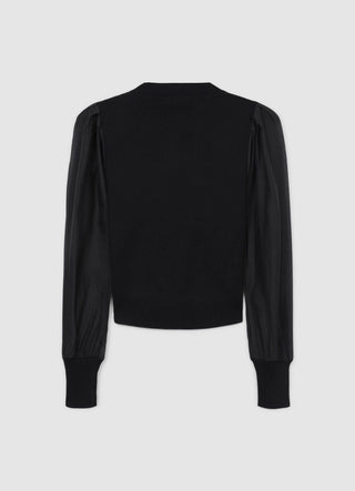 T-shirt with organza sleeves