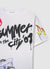 Oversized T-shirt with graffiti print