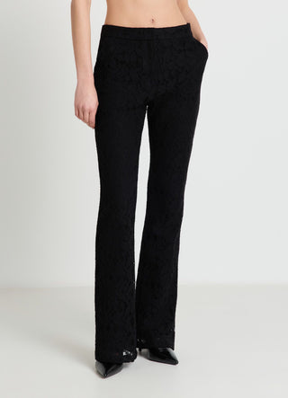 Pantalon pattes d'éléphant en dentelle