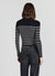 Rundhals-Strickpullover mit Streifen