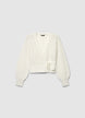 Scaldacuore in maglia traforata con cintura - XS