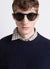 Solid colour crew neck jumper