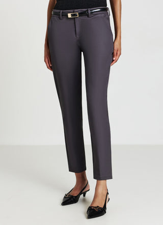 Plain rasatello trousers