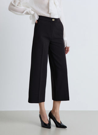 Wide-leg culotte trousers