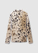 T-shirt collo a cratere animalier - XS
