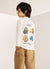T-shirt a maniche lunghe con stampa dinosauri