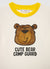 T-shirt over con applicazione orso