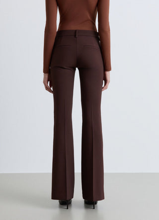 Solid colour flare trousers
