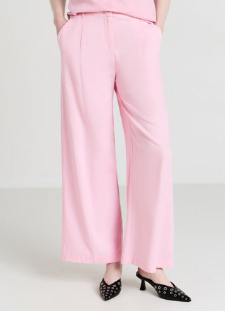 Linen-blend palazzo trousers