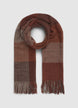 Scarf with fringes and checked pattern - TU