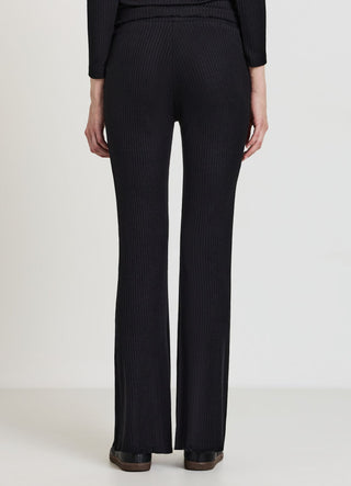 Leggings zampa a costine