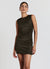 Abito minidress arricciato in tessuto elasticizzato