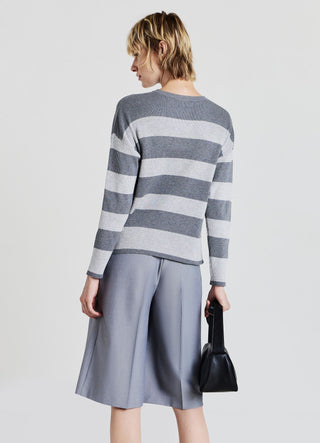 Ribbed striped jumper