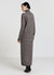 Robe longue à col roulé en maille
