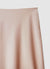 Gonna midi asimmetrica effetto satin con pizzo