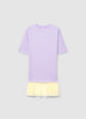 Robe t-shirt avec volant en dentelle - M