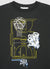 T-shirt over a maniche lunghe con stampa basket