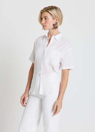 Camicia effetto crinkle con taschino