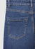 Jeans crop flare a tinta unita