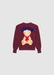 Sweater with teddy bear and lettering - 14+