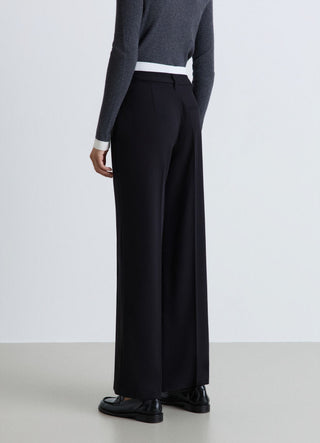 Pantalon palazzo avec taille élastiquée